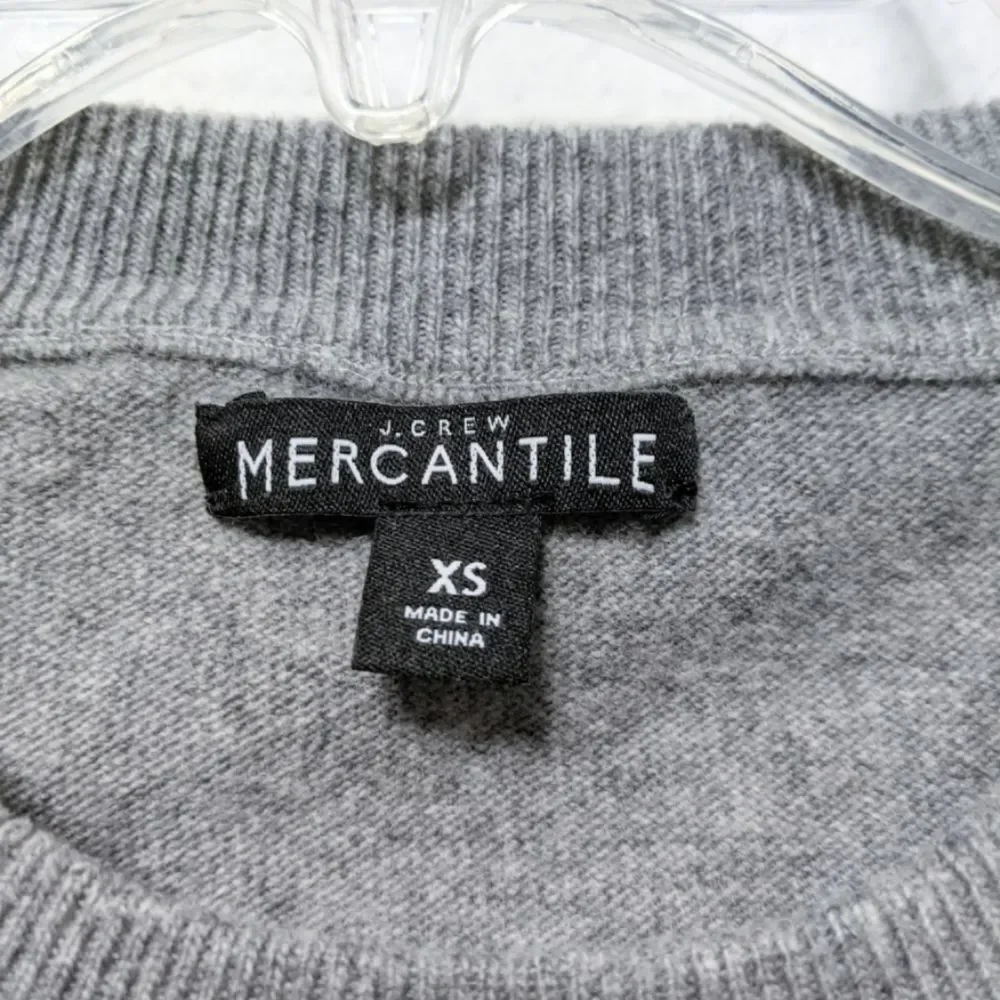J. CREW Mercantile Ruffle Front Wool Sweater XS